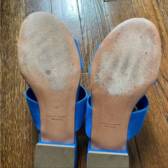 Mansur Gavriel Blue Sandals - Picture 7 of 11